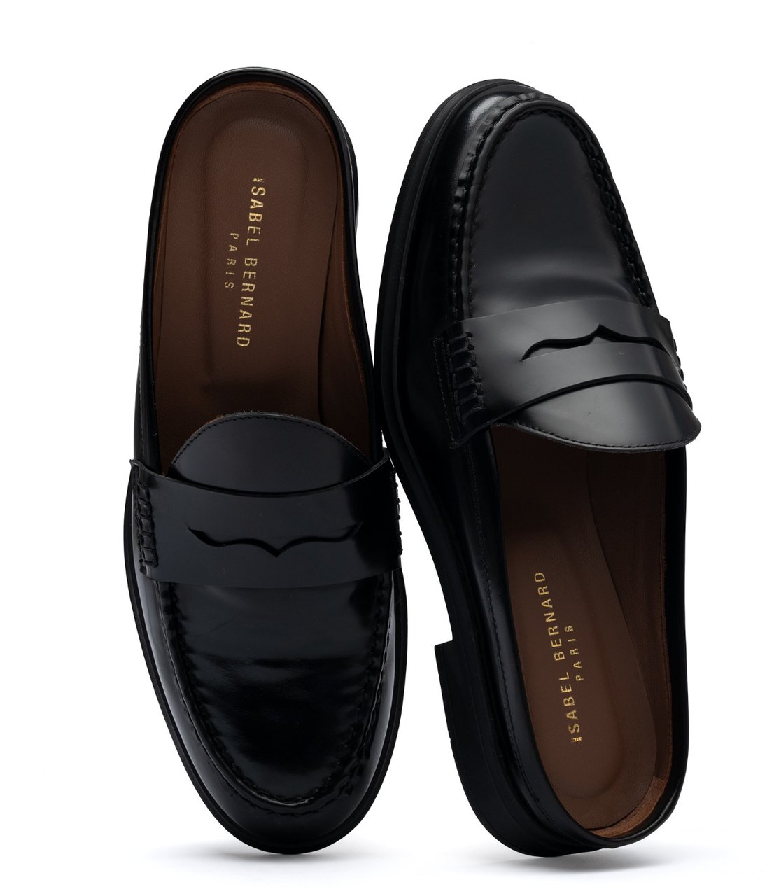 Isabel Bernard Vendôme Blandine Kalfsleer Loafers Zwart