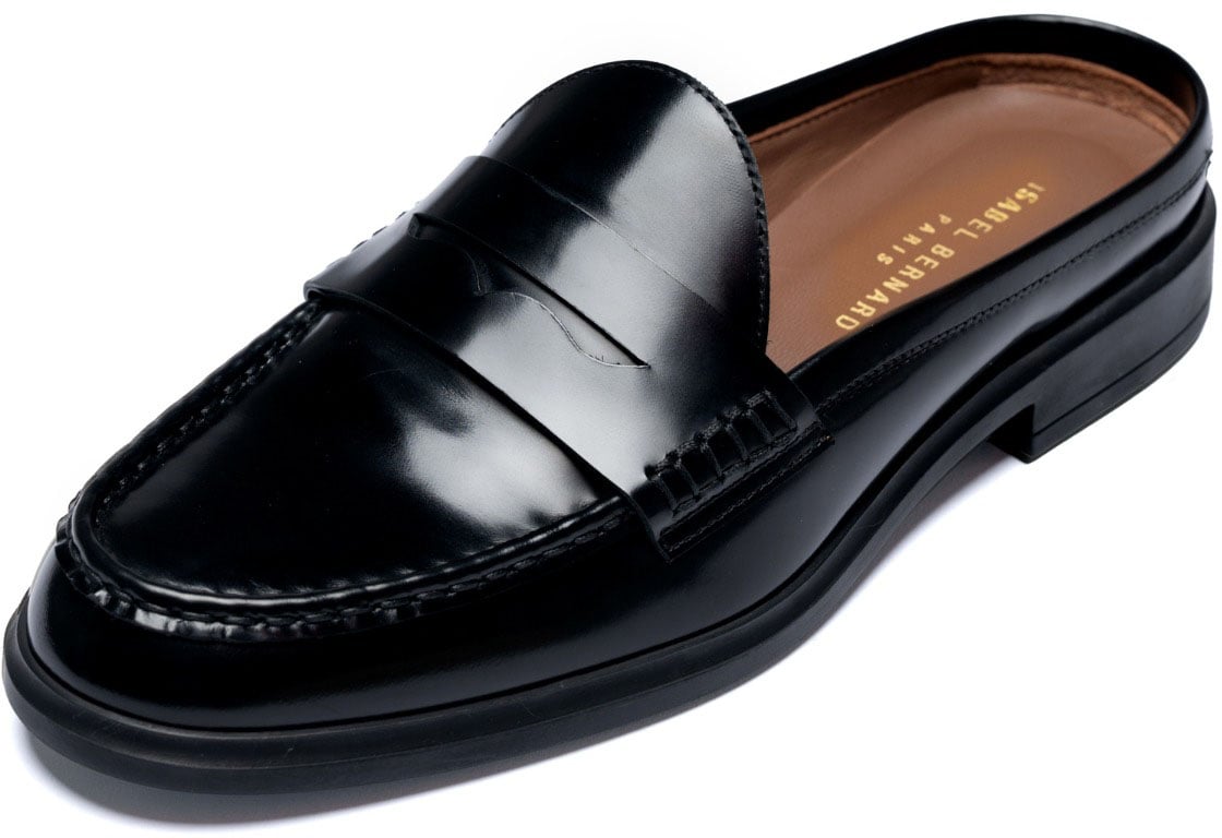 Isabel Bernard Vendôme Blandine Kalfsleer Loafers Zwart