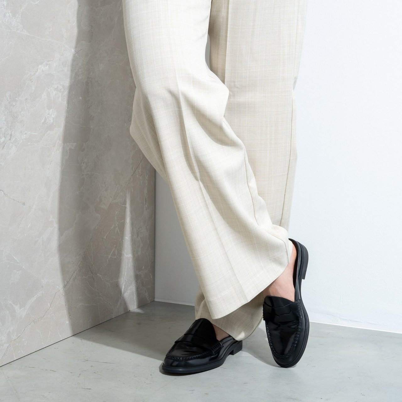 Isabel Bernard Vendôme Blandine Kalfsleer Loafers Zwart