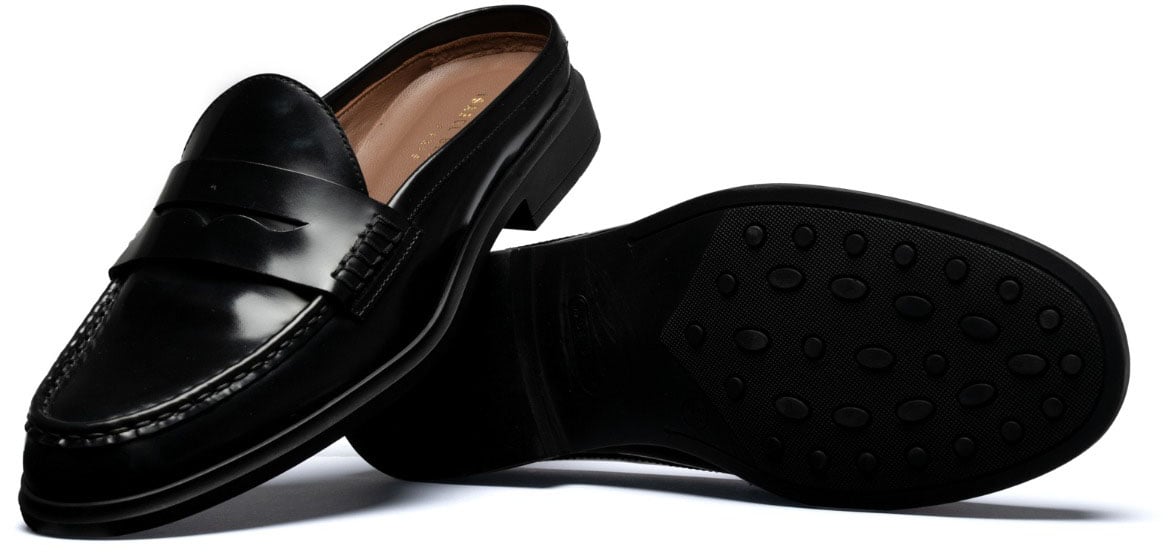 Isabel Bernard Vendôme Blandine Kalfsleer Loafers Zwart