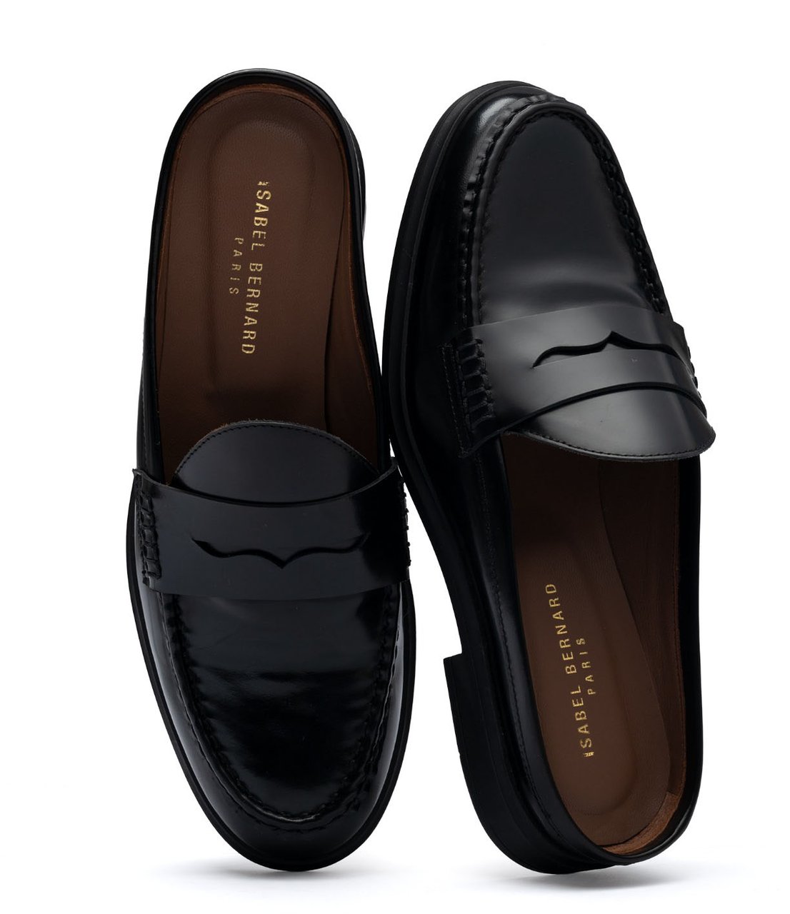 Isabel Bernard Vendôme Blandine Kalfsleer Loafers Zwart