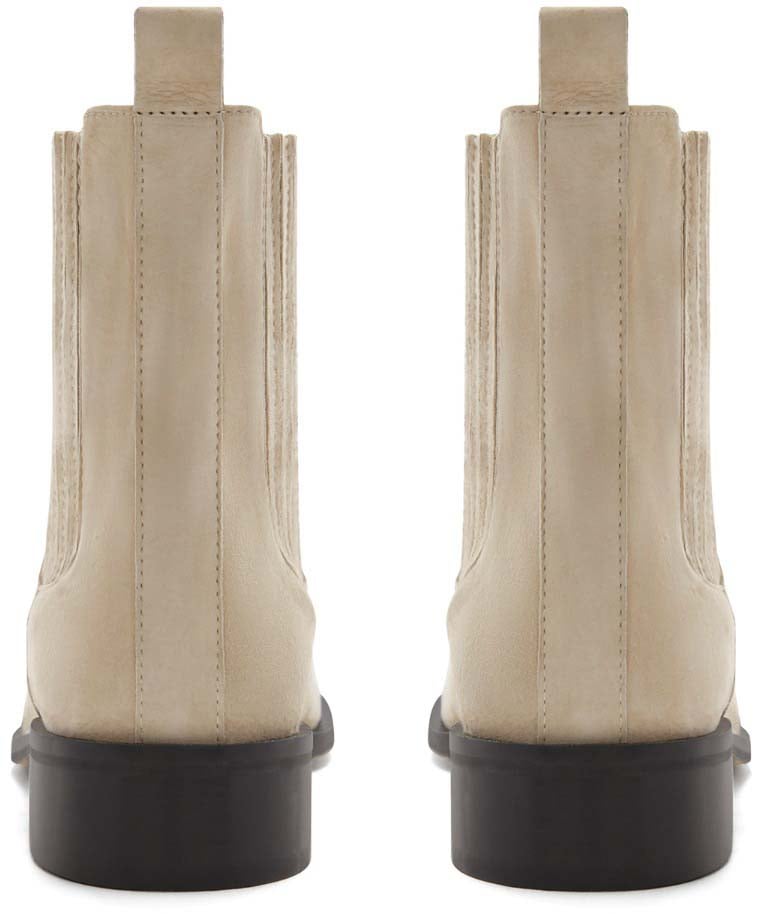 Isabel Bernard Vendôme Chey Kalfsleer/Suède Chelsea Boots Beige