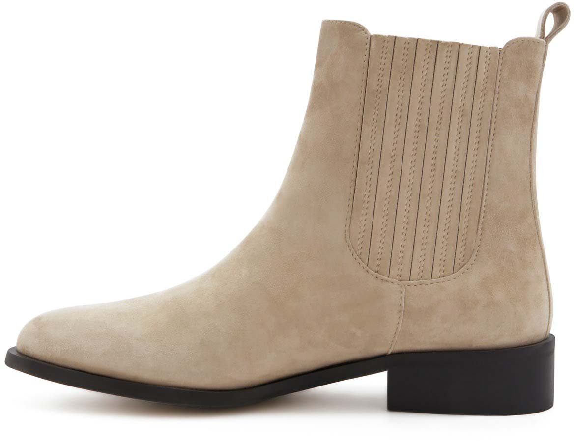 Isabel Bernard Vendôme Chey Kalfsleer/Suède Chelsea Boots Beige