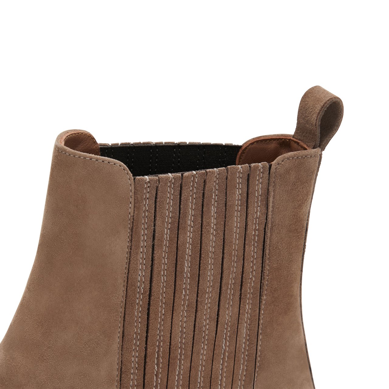 Isabel Bernard Vendôme Chey Kalfsleer/Suède Chelsea Boots Taupe
