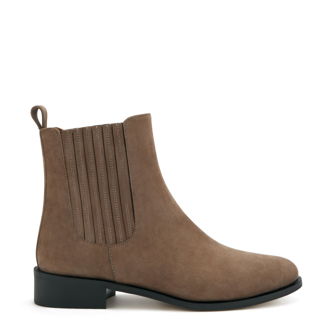 Isabel Bernard Vendôme Chey Kalfsleer/Suède Chelsea Boots Taupe