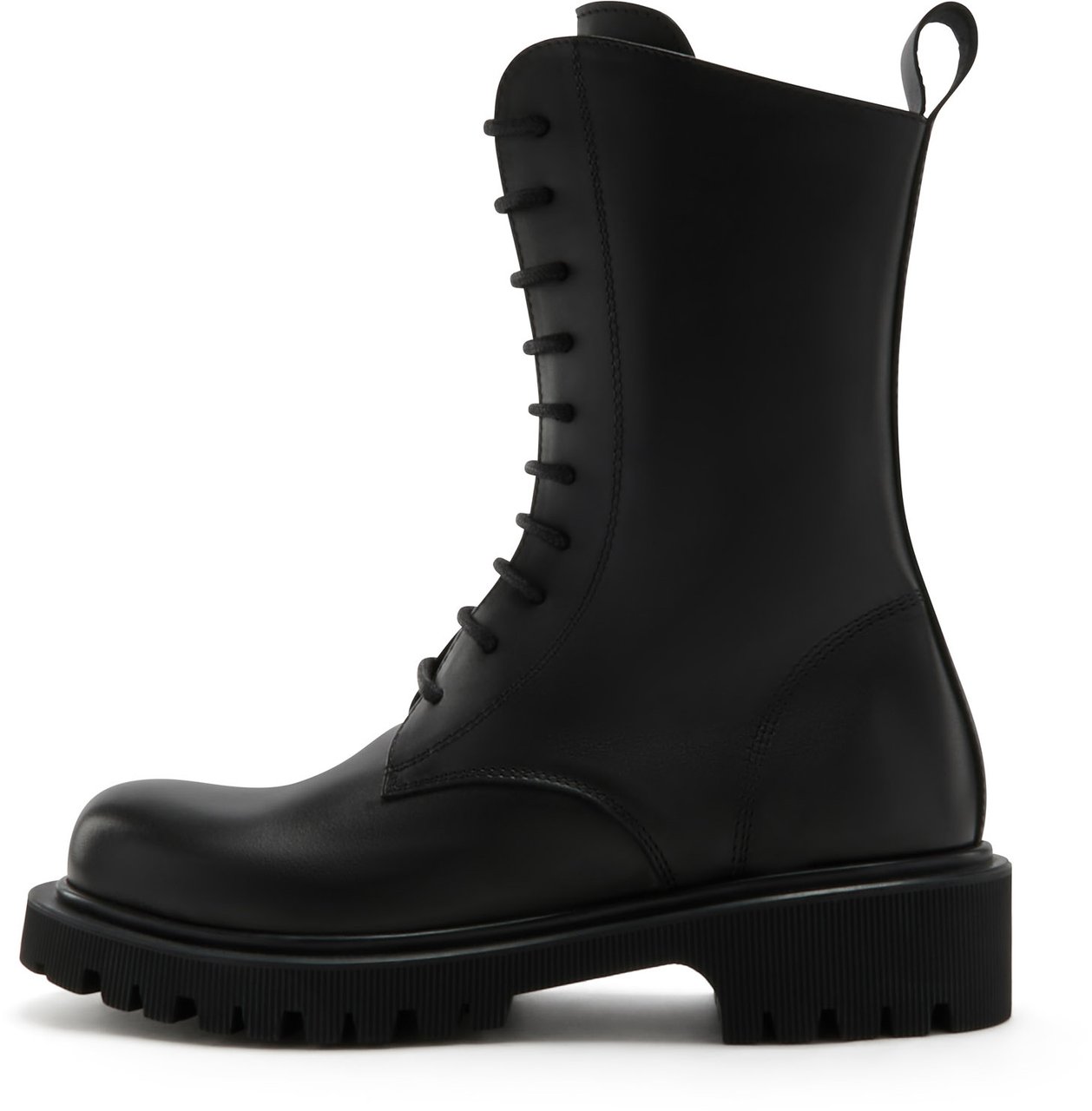 Isabel Bernard Vendôme Myrthe Kalfsleer Veterlaarzen Zwart