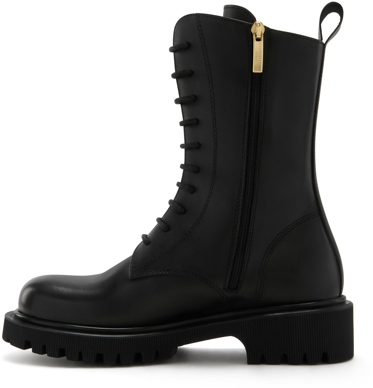 Isabel Bernard Vendôme Myrthe Kalfsleer Veterlaarzen Zwart