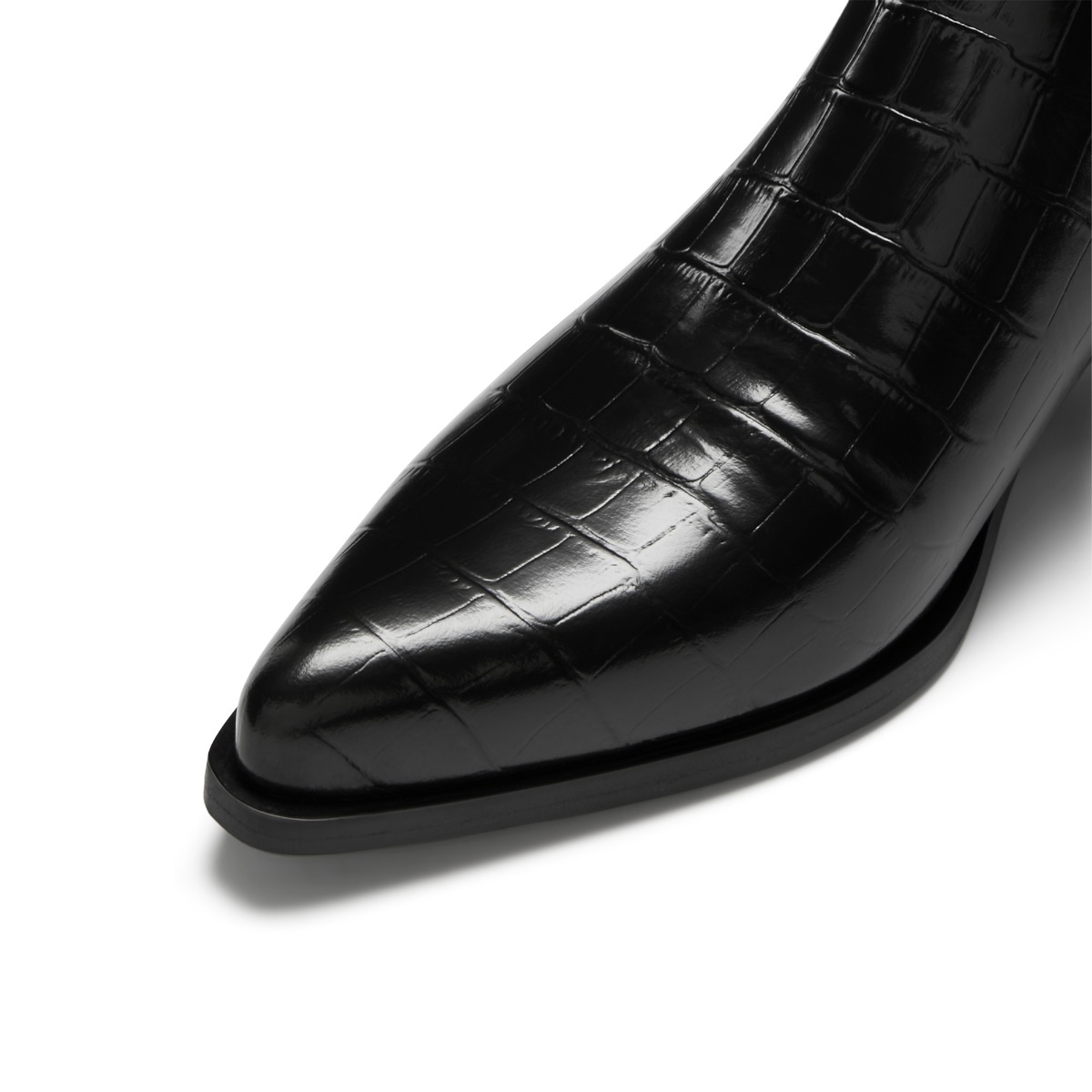 Isabel Bernard Vendôme Amandine Kalfsleer Korte Laarzen Zwart