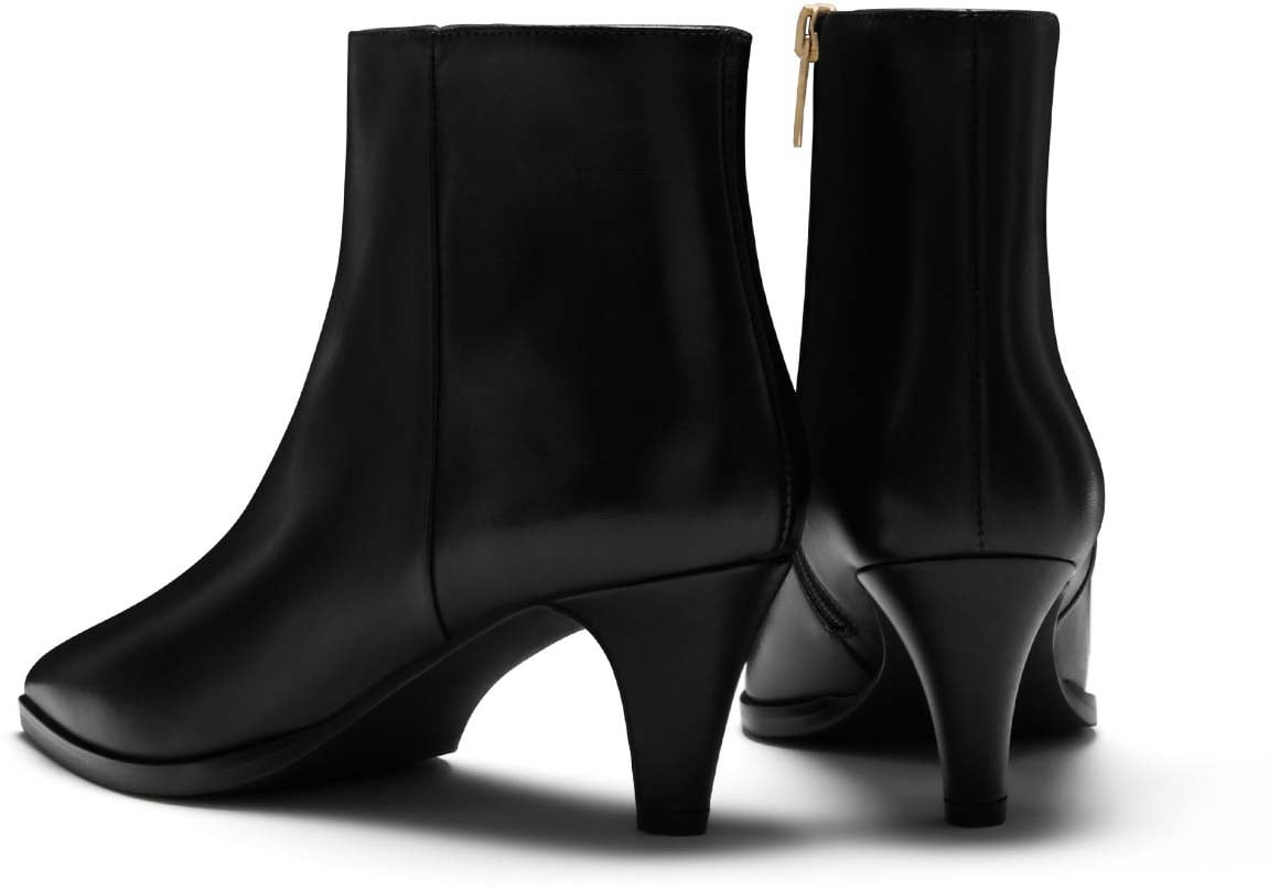 Isabel Bernard Vendôme Lola Kalfsleer Korte Laarzen Zwart