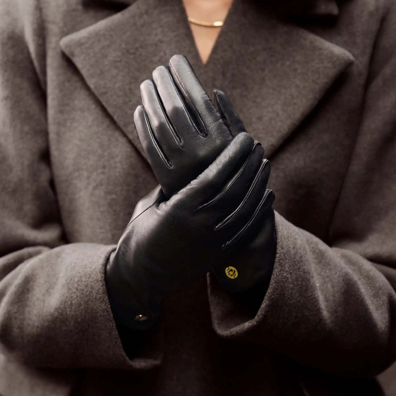 Isabel Bernard Honoré Eleanor Geitenleer Handschoenen Zwart