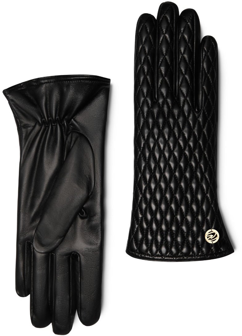 Isabel Bernard Honoré Rosette Geitenleer Handschoenen - Letter Zwart