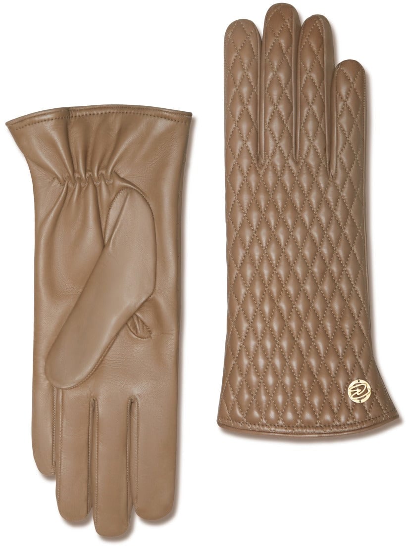 Isabel Bernard Honoré Rosette Geitenleer Handschoenen - Letter Taupe