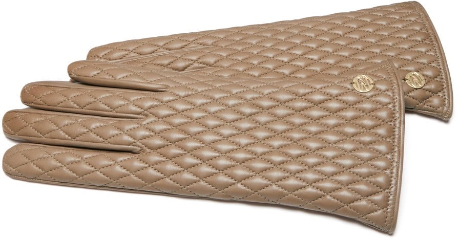Isabel Bernard Honoré Rosette Geitenleer Handschoenen - Letter Taupe