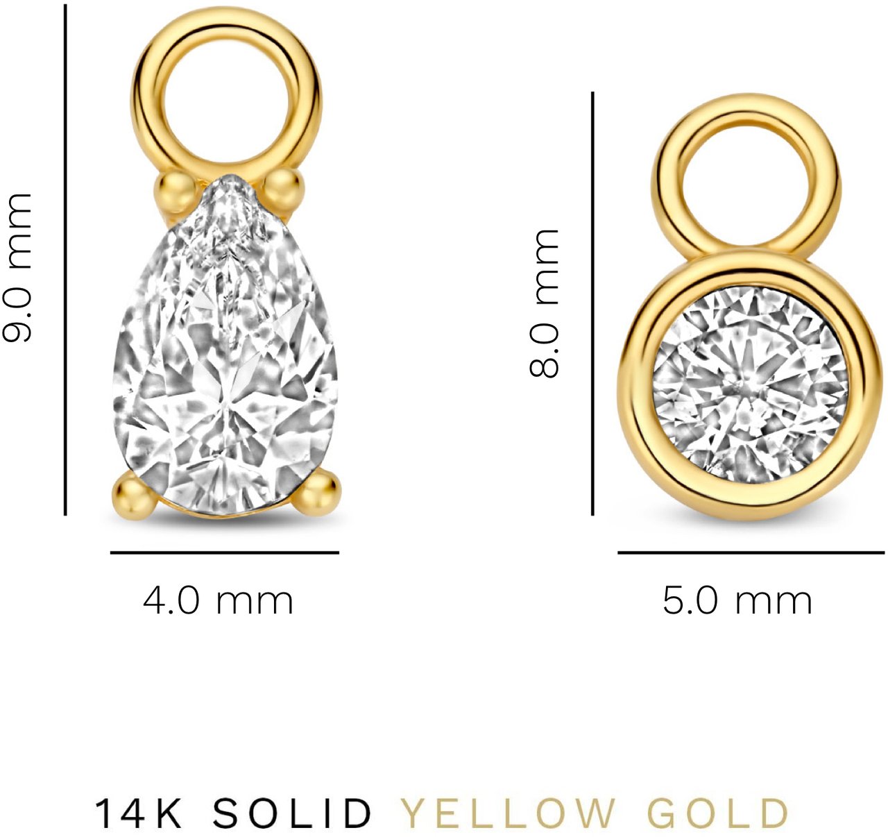 Isabel Bernard Cadeau d'Isabel Oorbedels met Zirkonia Goud