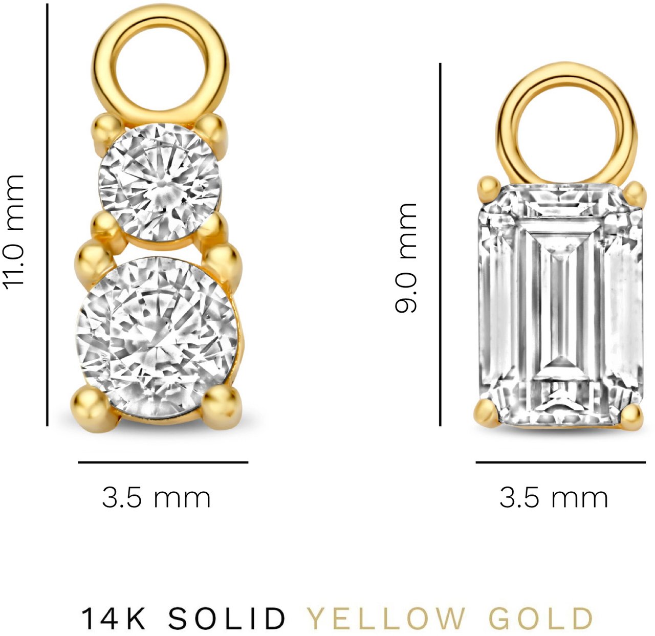 Isabel Bernard Cadeau d'Isabel Oorbedels met Zirkonia Goud