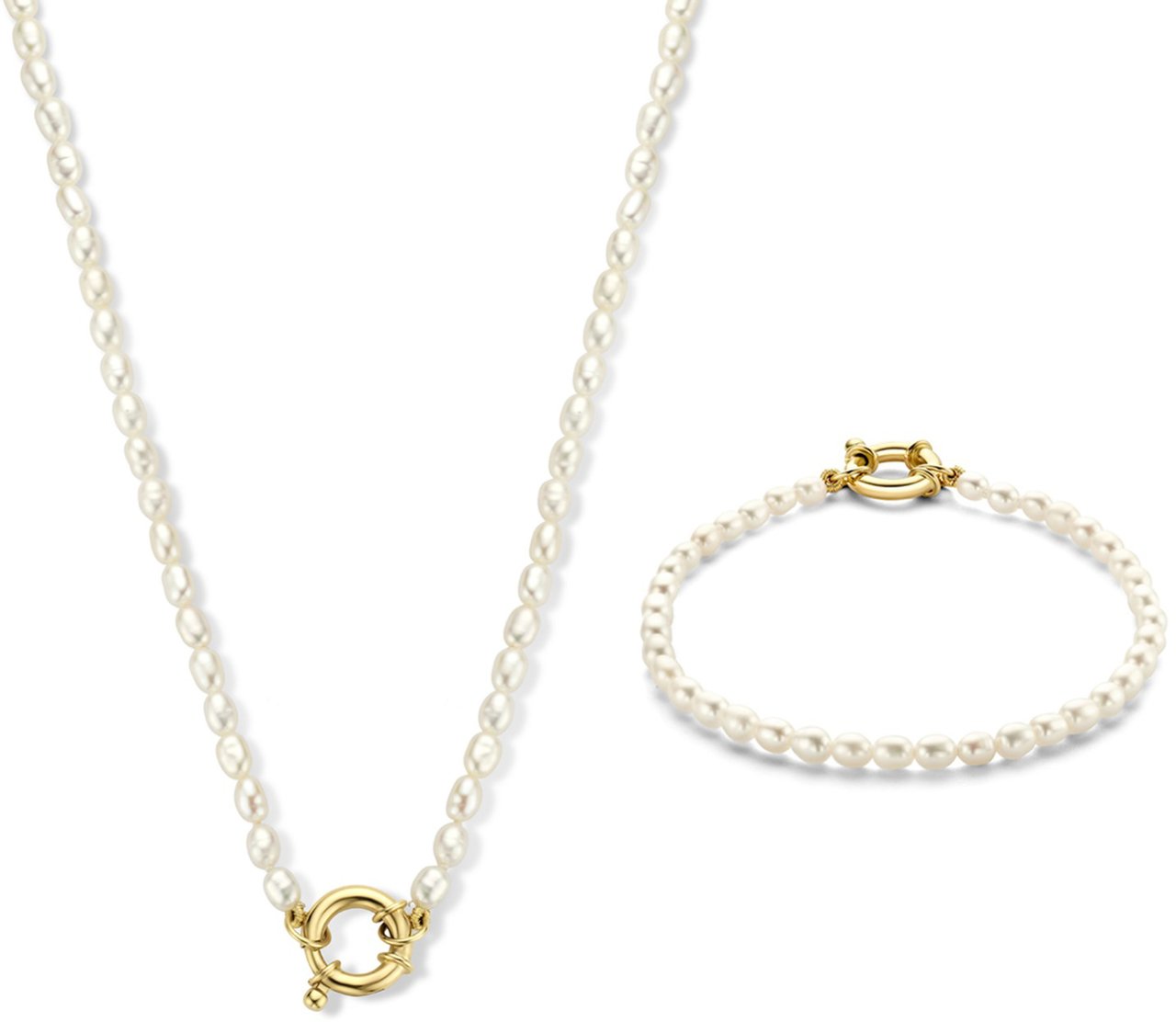 Isabel Bernard Cadeau d'Isabel Gift Set met Zoetwaterparel Goud