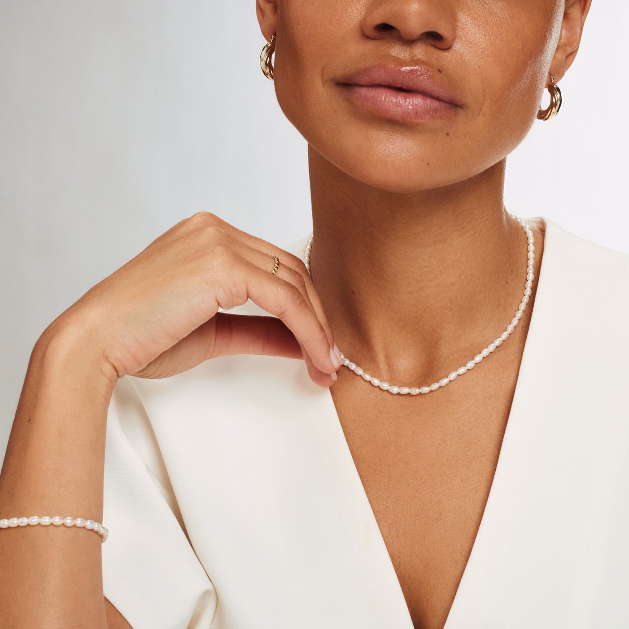 Isabel Bernard Cadeau d'Isabel Gift Set met Zoetwaterparel Goud