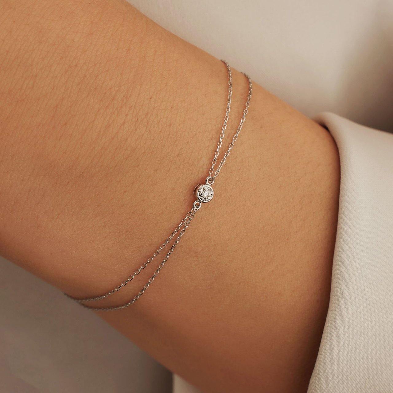 Isabel Bernard De la Paix Inaya - Armband - Witgoud Zilver