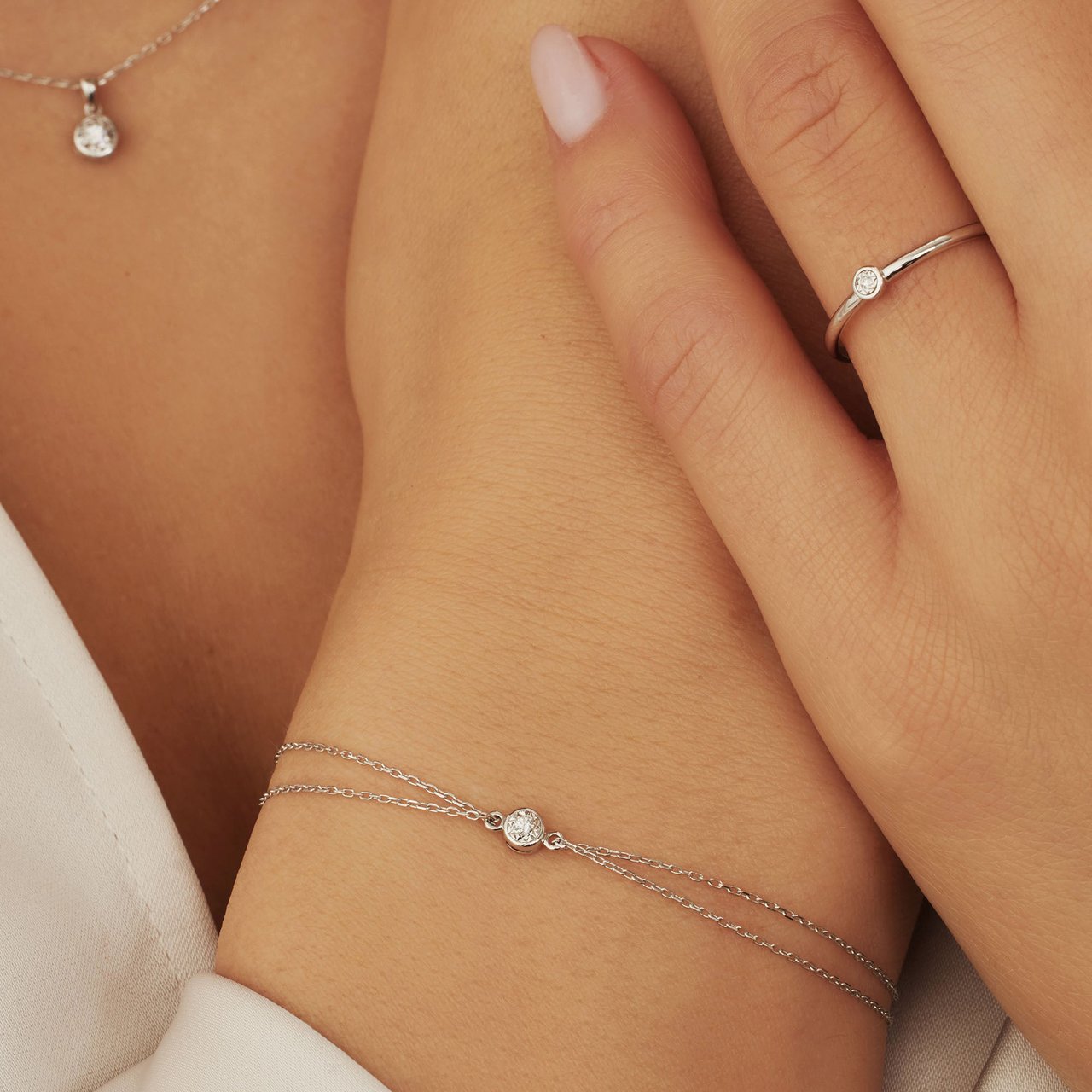 Isabel Bernard De la Paix Inaya - Armband - Witgoud Zilver