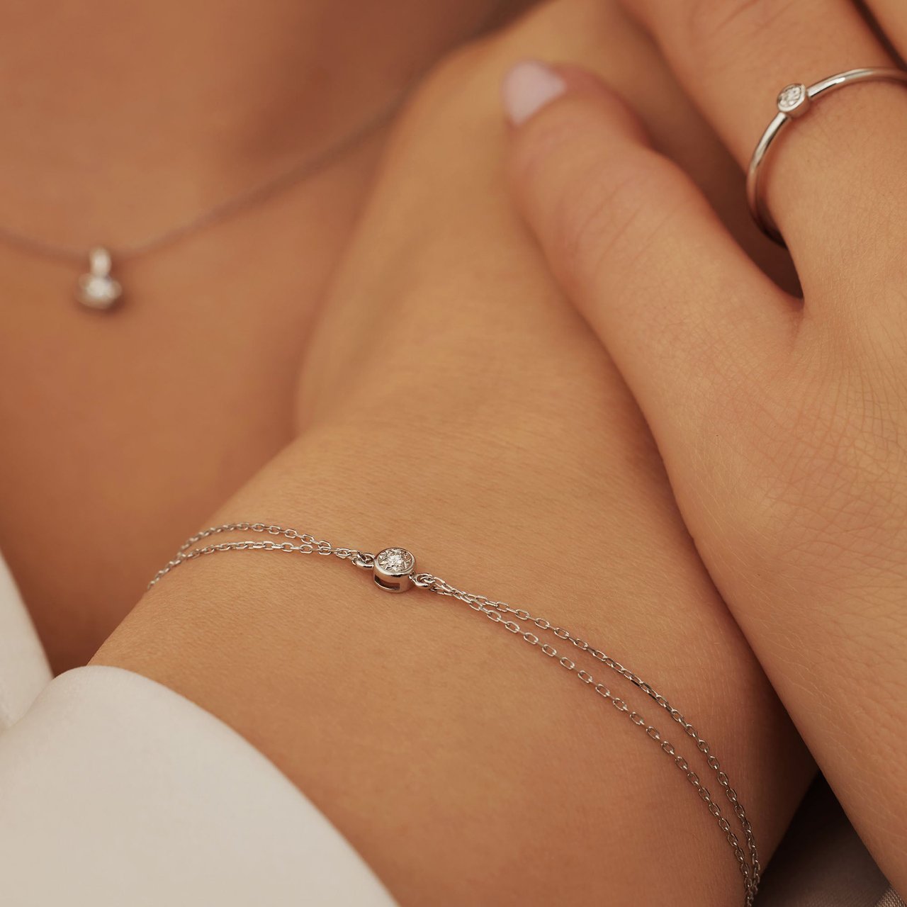 Isabel Bernard De la Paix Inaya - Armband - Witgoud Zilver