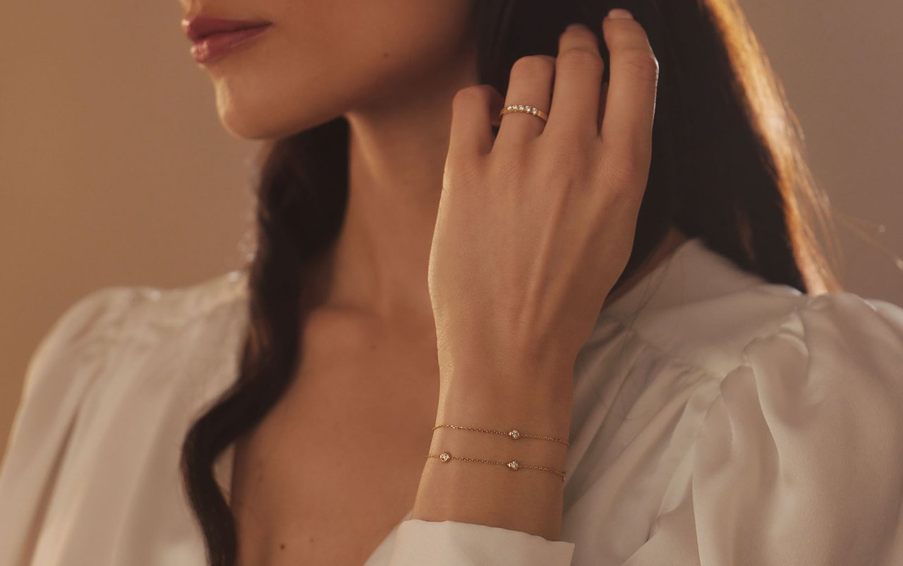 Isabel Bernard De la Paix Alfie Armband met Diamant Goud