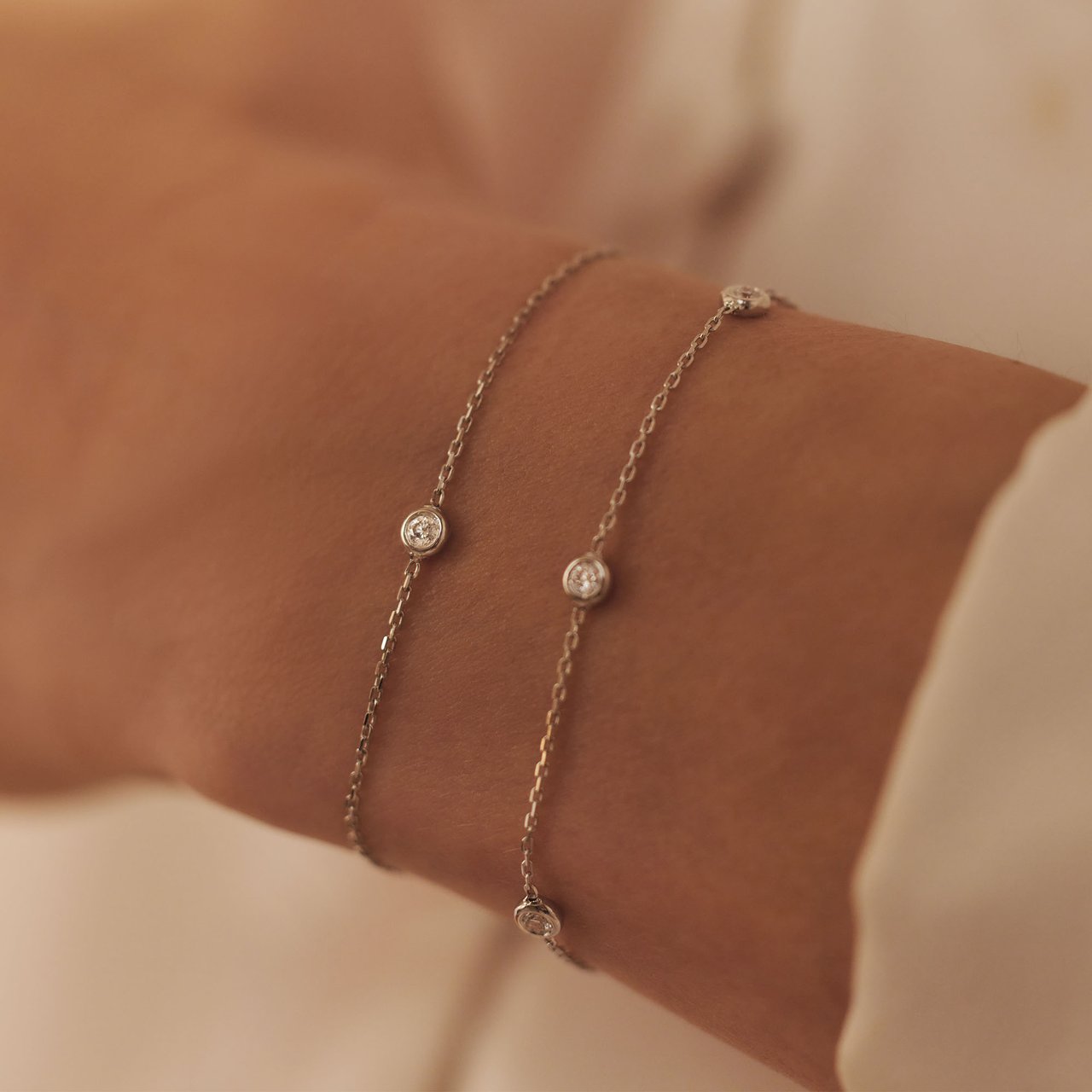 Isabel Bernard De la Paix Alfie Armband met Diamant Zilver