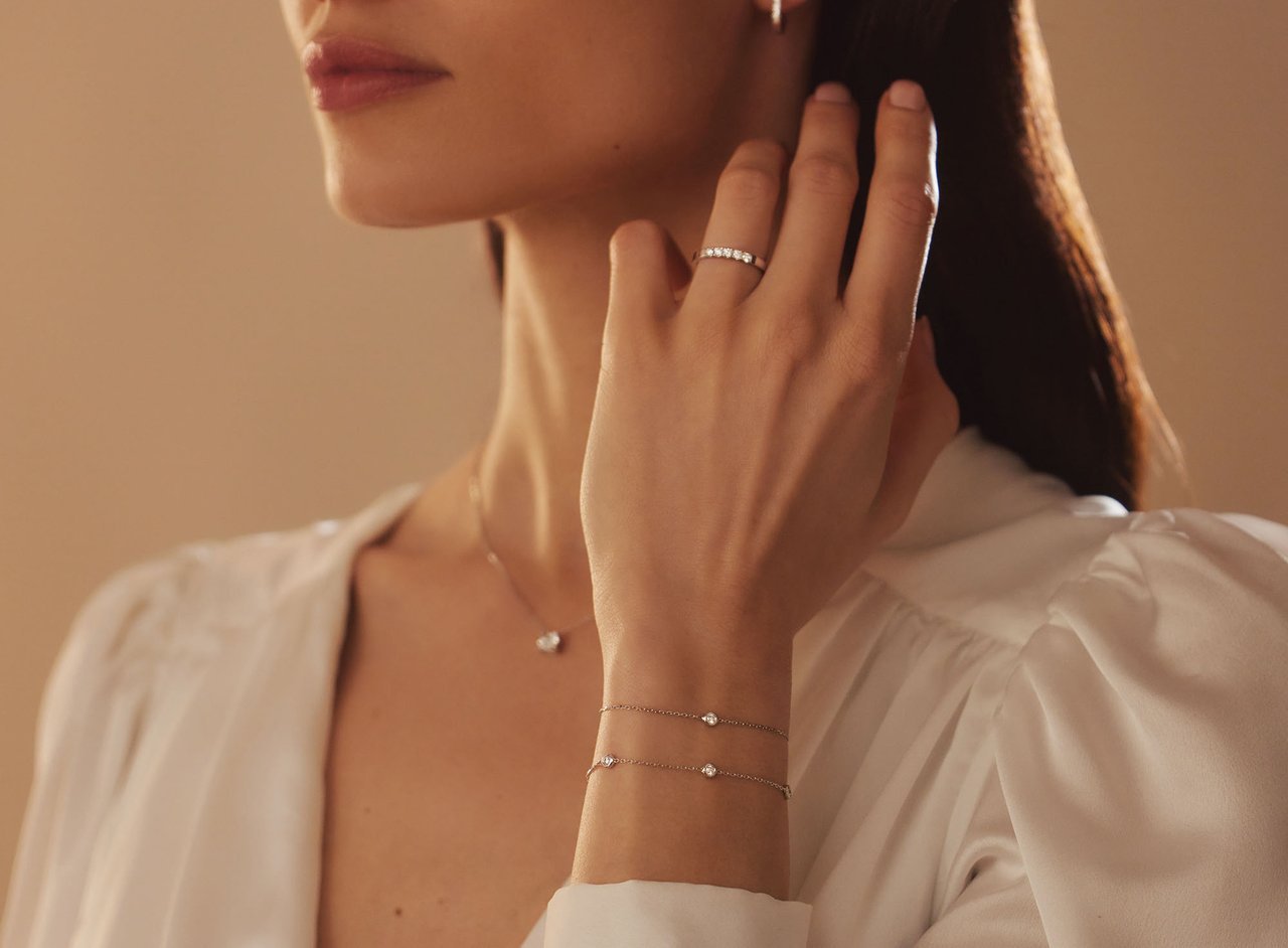 Isabel Bernard De la Paix Alfie Armband met Diamant Zilver