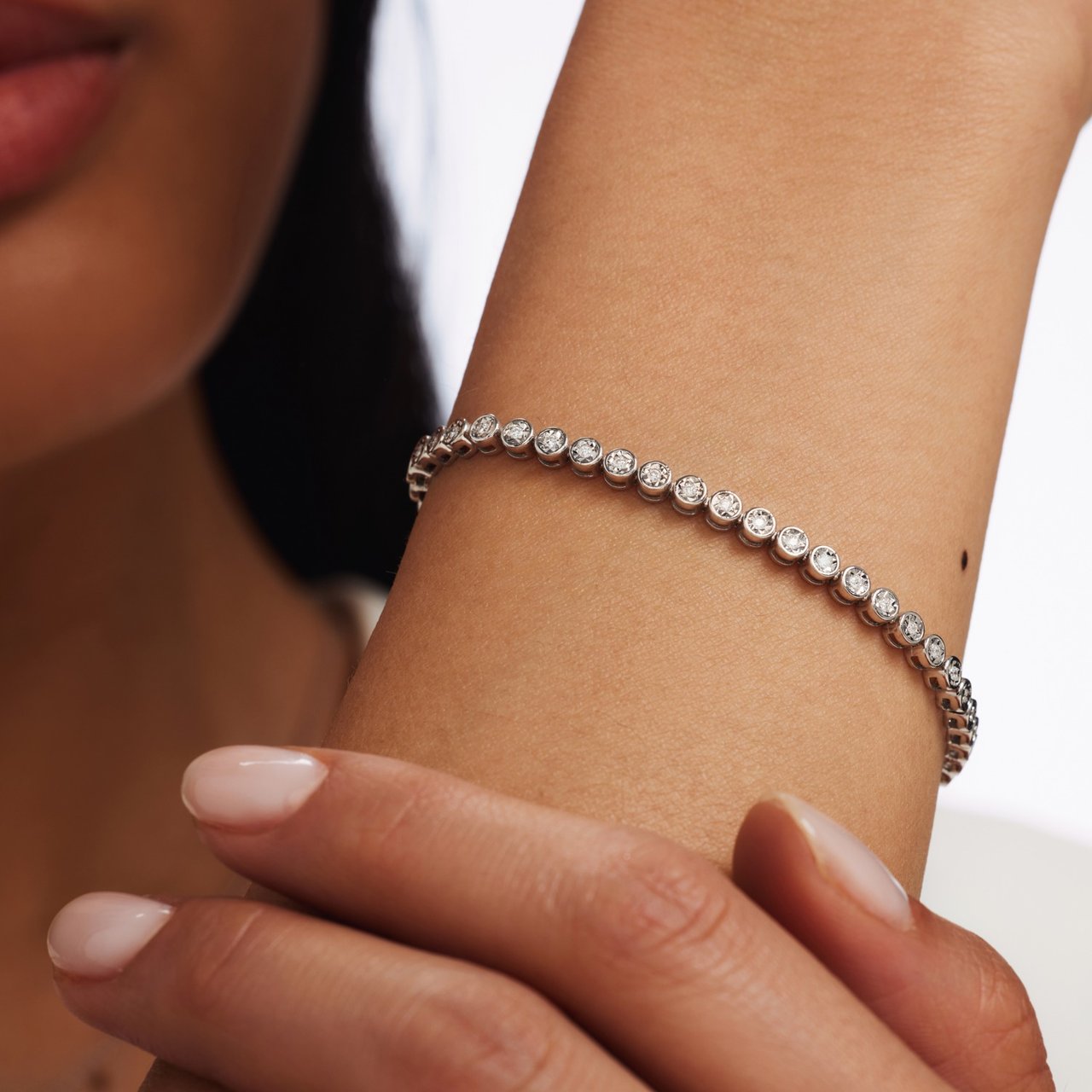 Isabel Bernard De la Paix Alfie Armband met Diamant Zilver