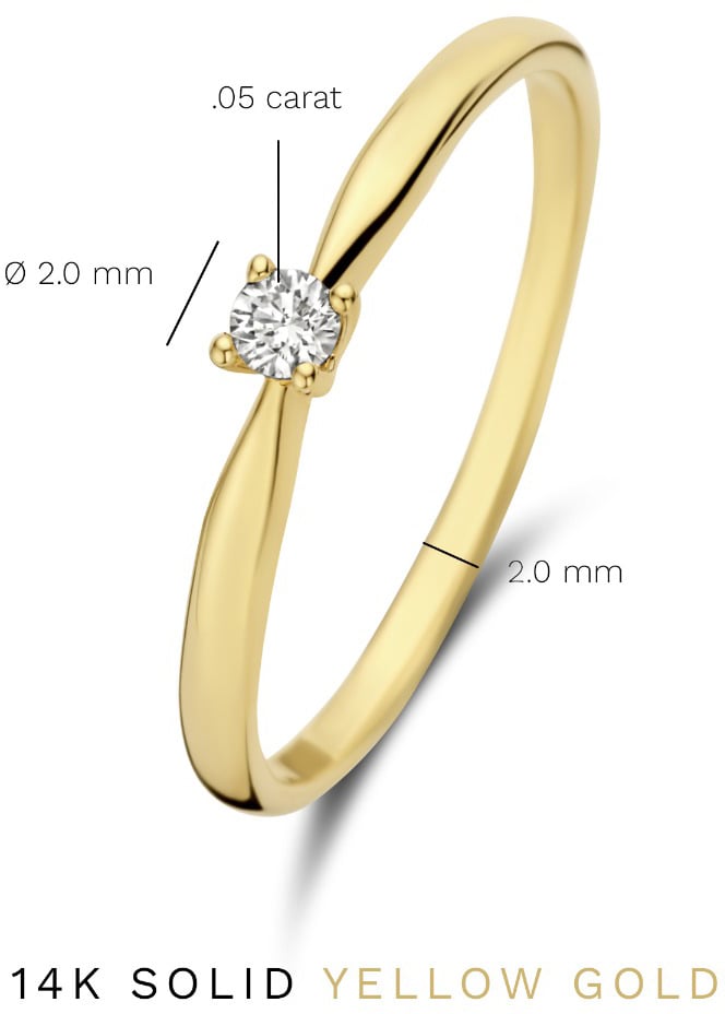 Isabel Bernard De la Paix Céline Ring met Diamant Goud