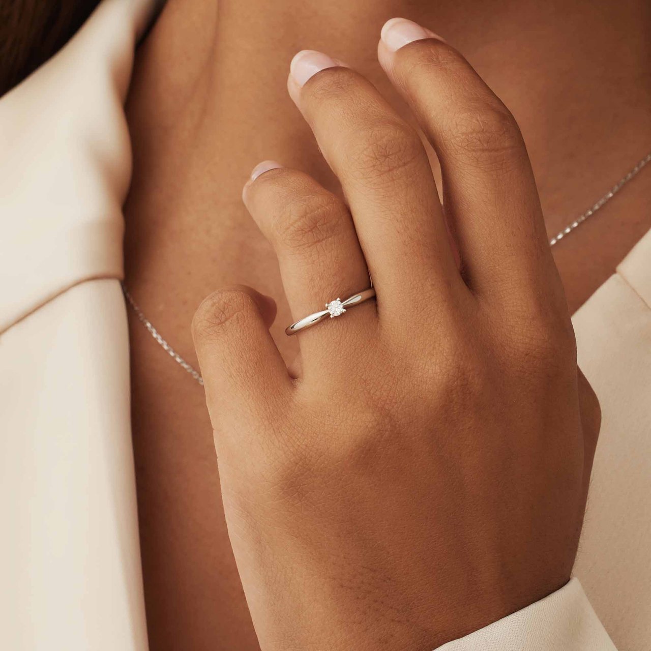 Isabel Bernard De la Paix Celesse Ring met Diamant Zilver
