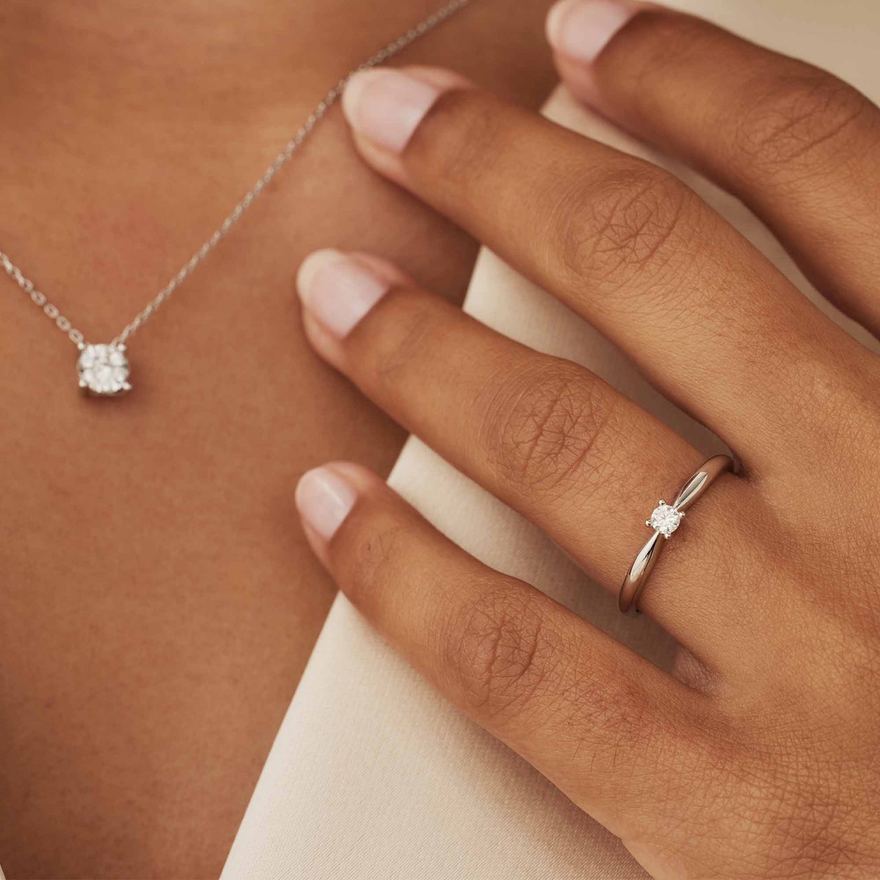 Isabel Bernard De la Paix Celesse Ring met Diamant Zilver