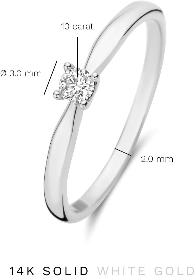 Isabel Bernard De la Paix Christine Ring met Diamant Zilver