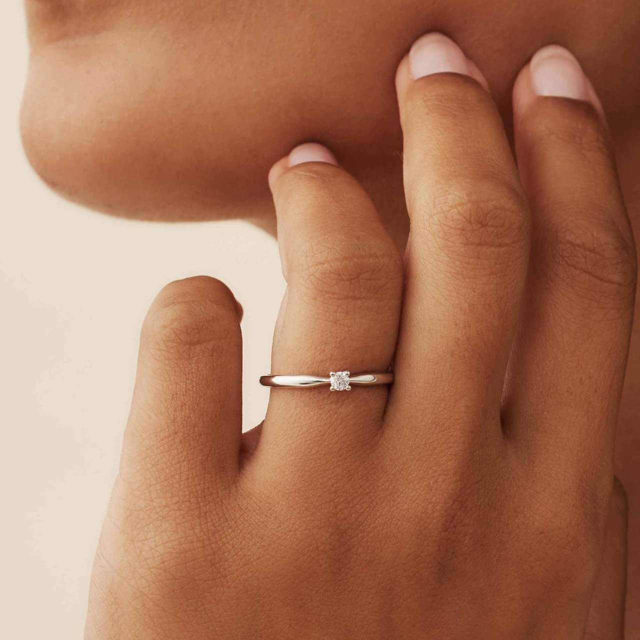 Isabel Bernard De la Paix Christine Ring met Diamant Zilver