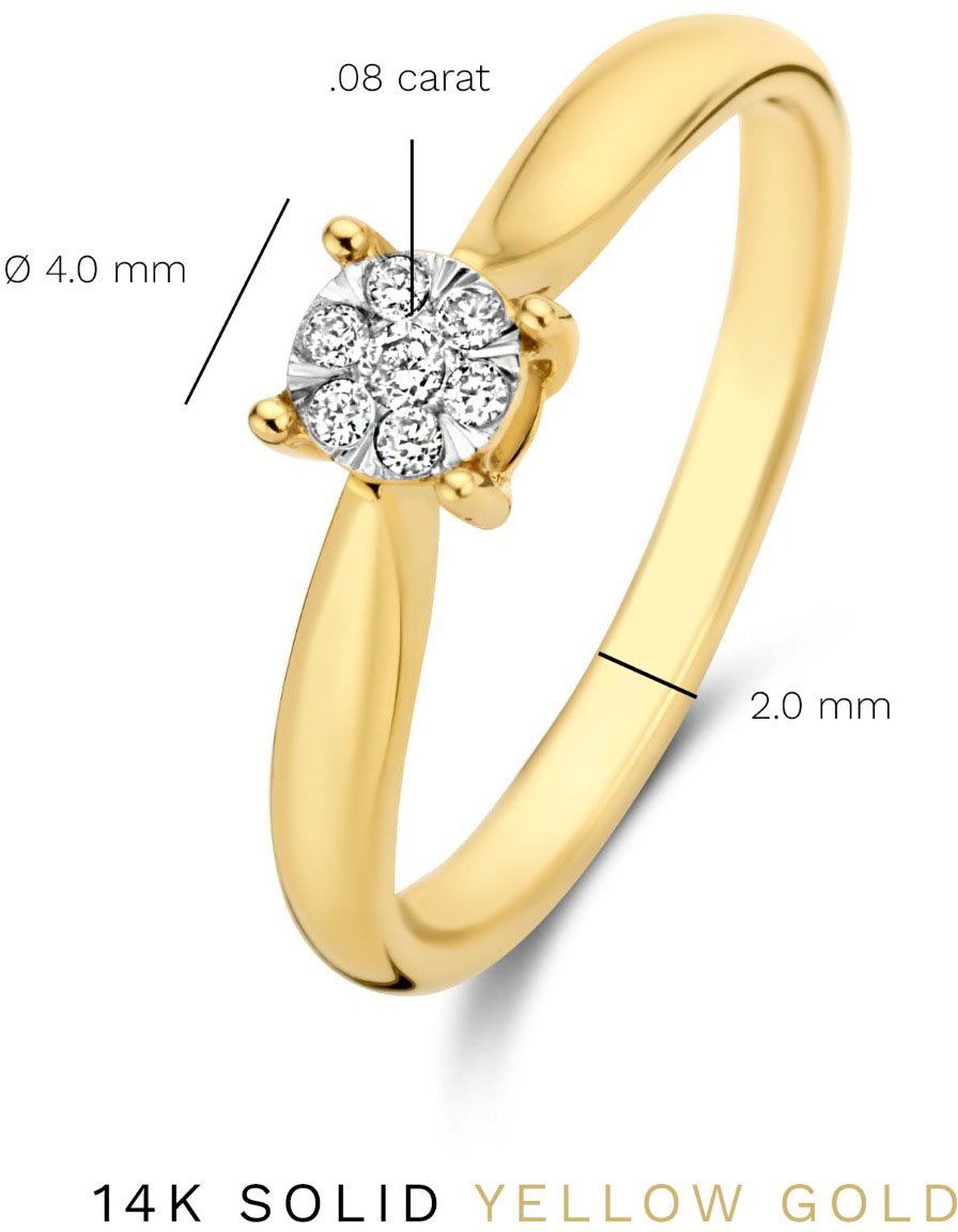 Isabel Bernard De la Paix Hanaé Ring met Diamant Goud