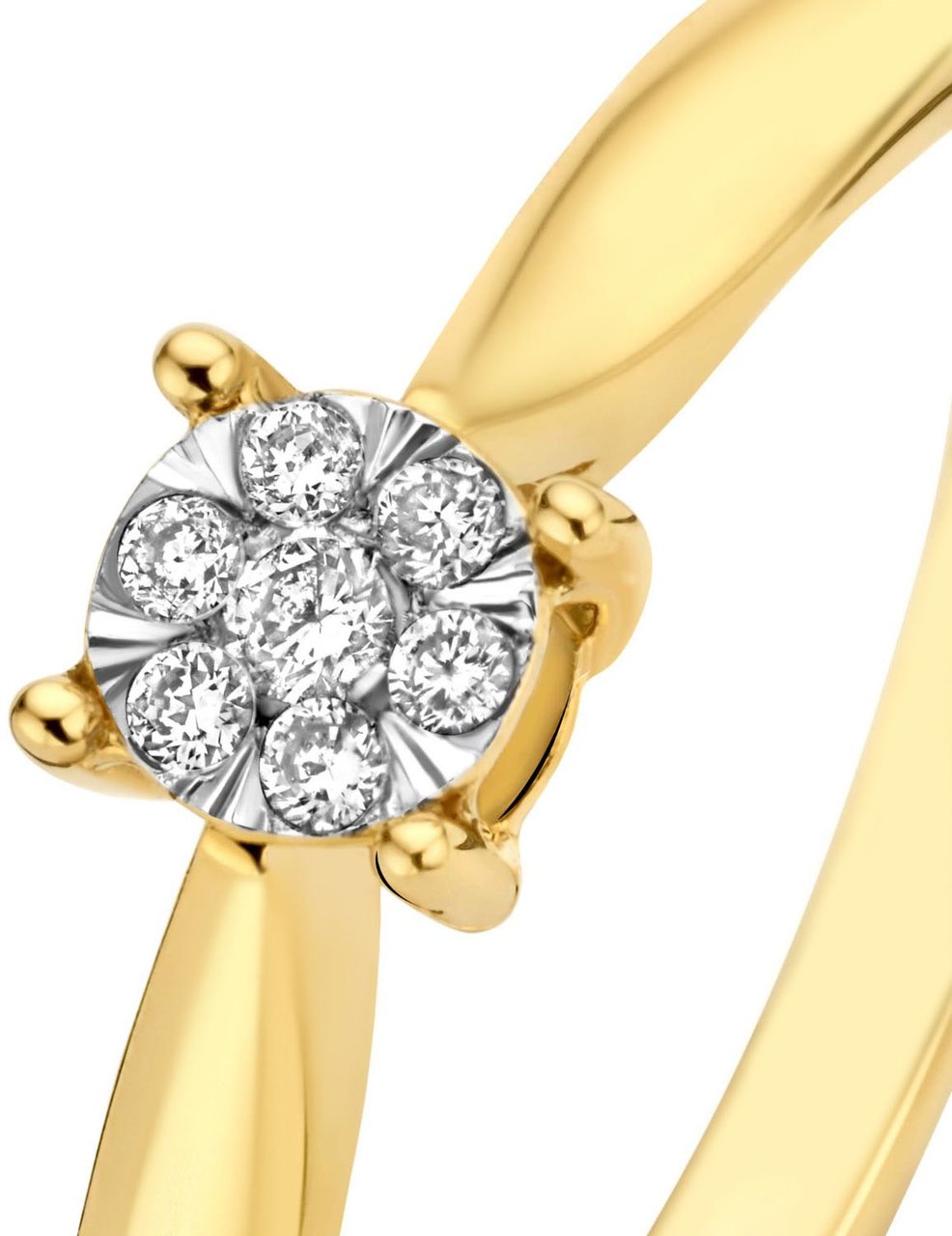 Isabel Bernard De la Paix Hanaé Ring met Diamant Goud