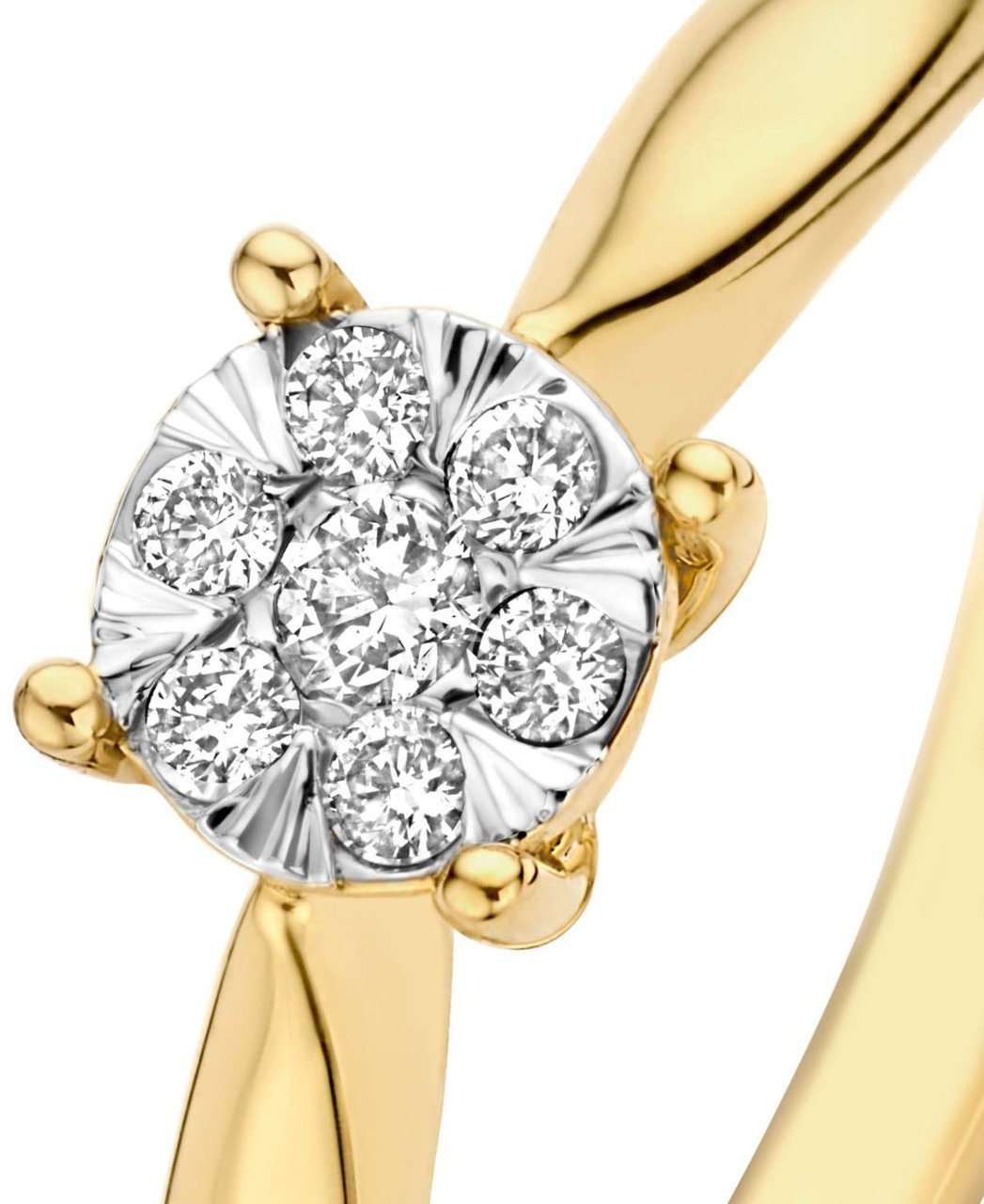 Isabel Bernard De la Paix Hanaé Ring met Diamant Goud