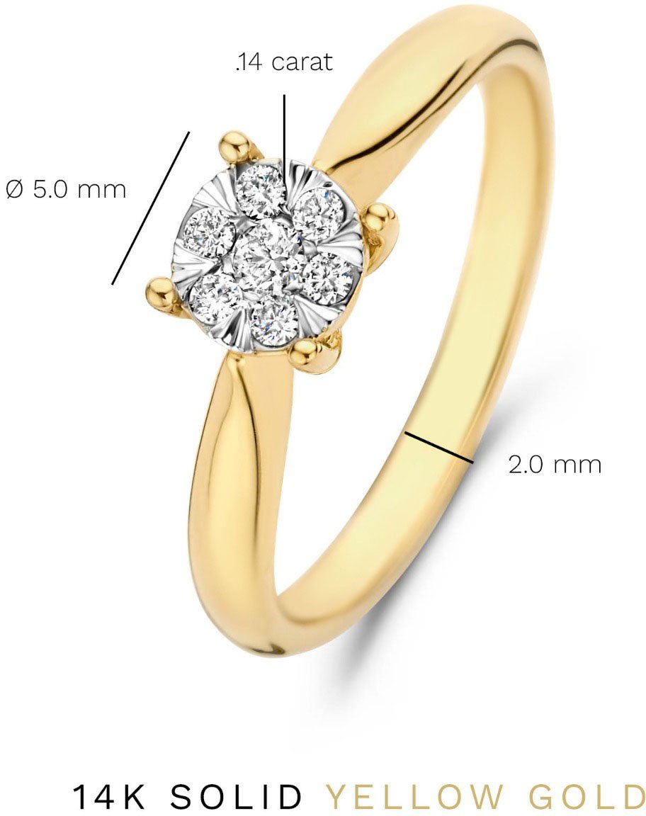 Isabel Bernard De la Paix Hanaé Ring met Diamant Goud