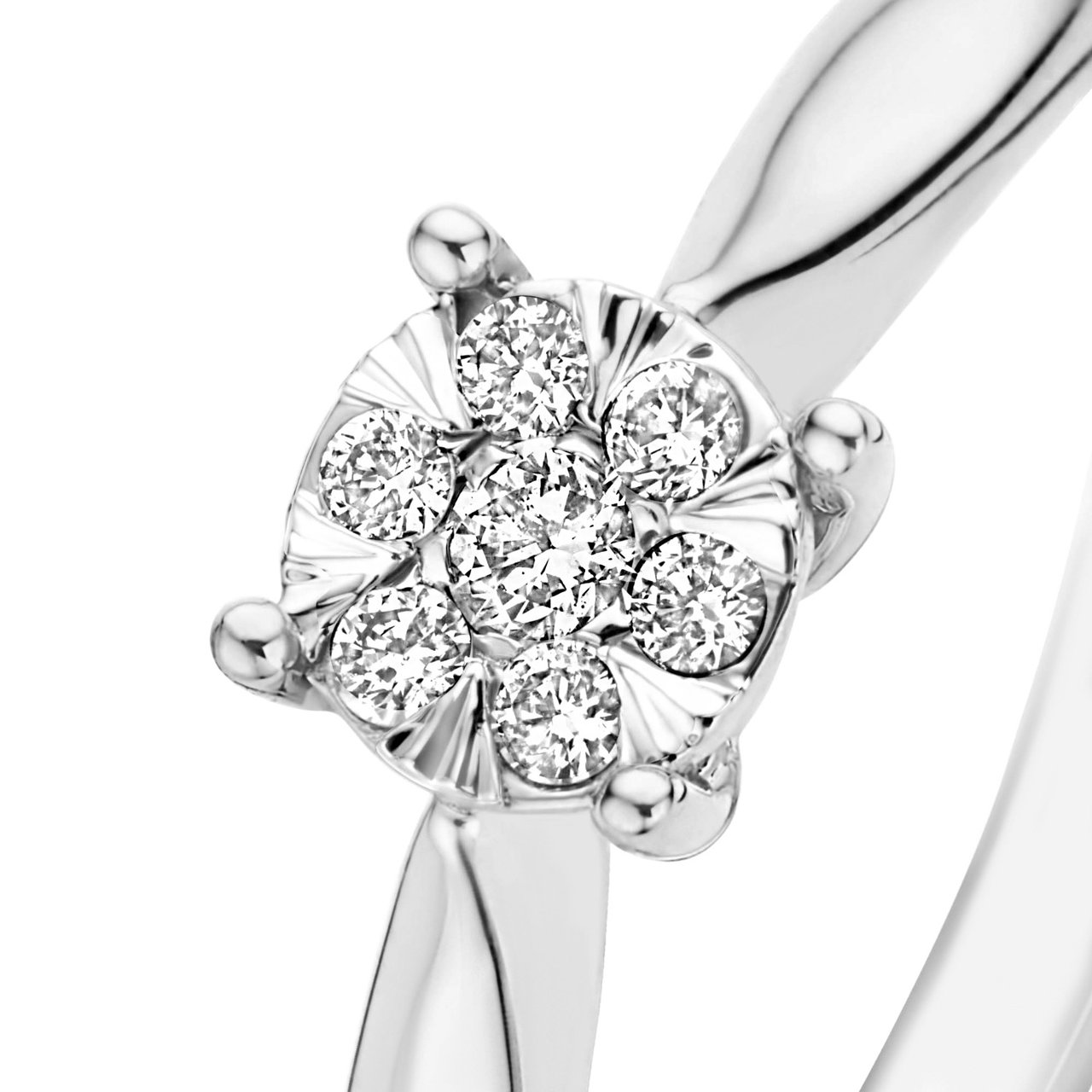 Isabel Bernard De la Paix Hanaé Ring met Diamant Zilver
