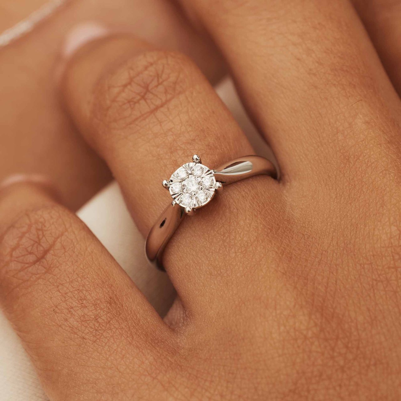 Isabel Bernard De la Paix Hanaé Ring met Diamant Zilver