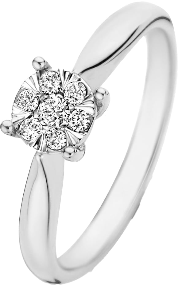 Isabel Bernard De la Paix Hanaé Ring met Diamant Zilver