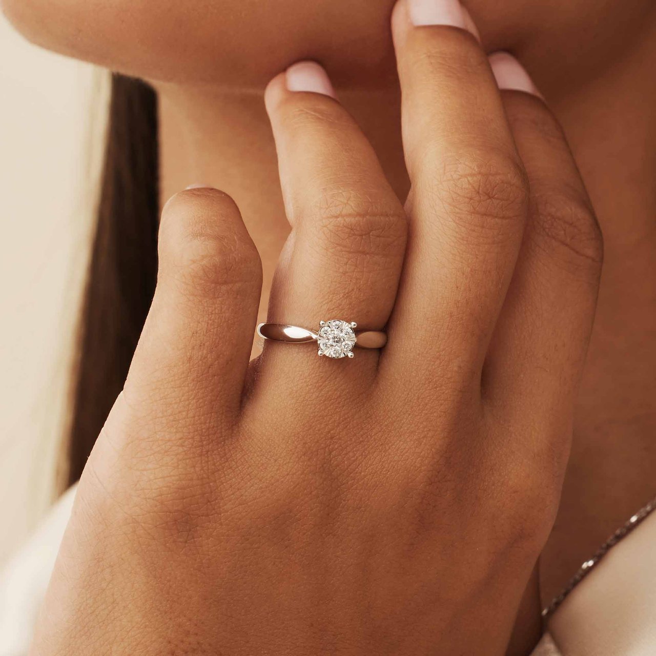 Isabel Bernard De la Paix Hanaé Ring met Diamant Zilver
