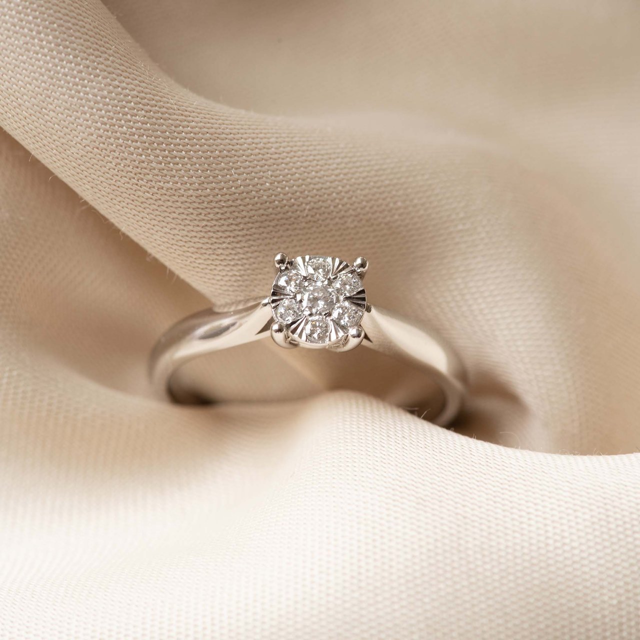 Isabel Bernard De la Paix Hanaé Ring met Diamant Zilver