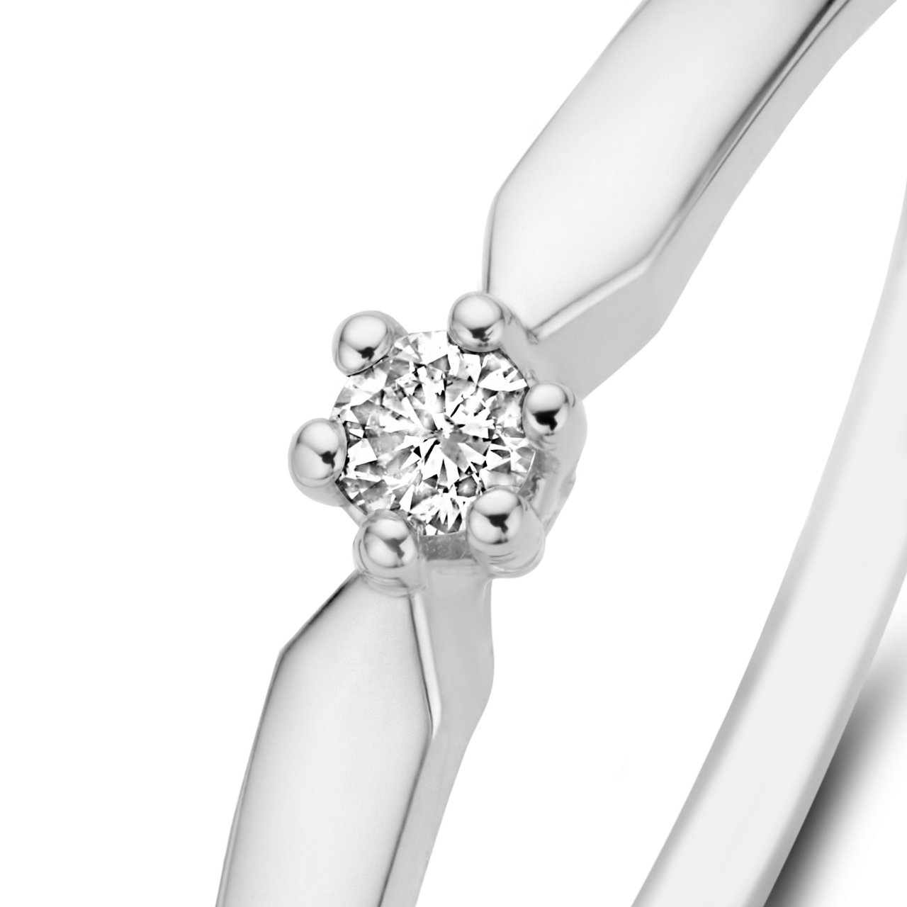 Isabel Bernard De la Paix Emily Ring met Diamant Zilver