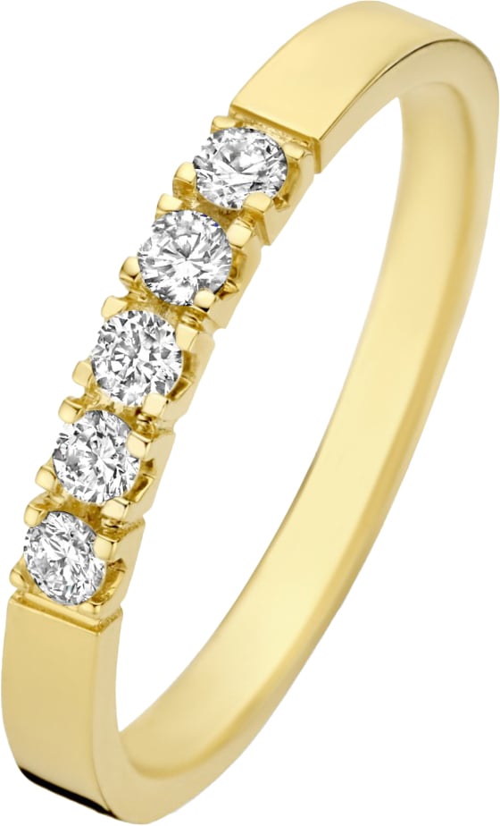 Isabel Bernard De la Paix Madeline Ring met Diamant Goud