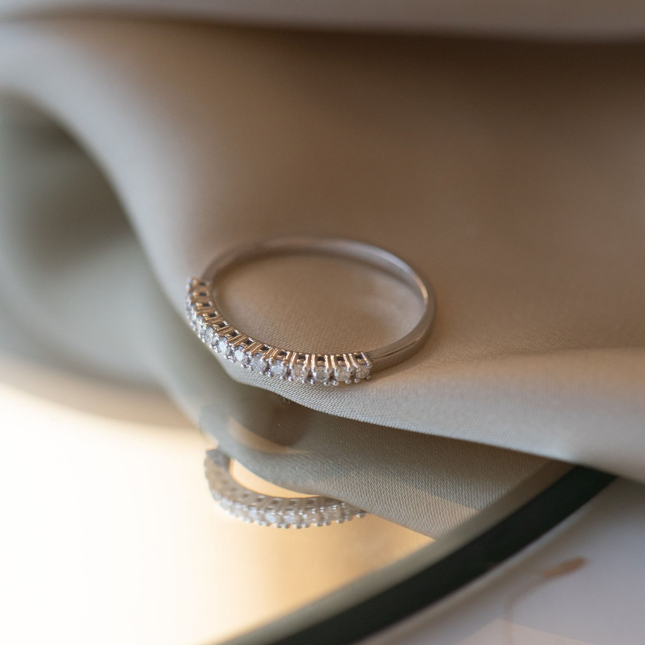 Isabel Bernard De la Paix Madeline Ring met Diamant Zilver