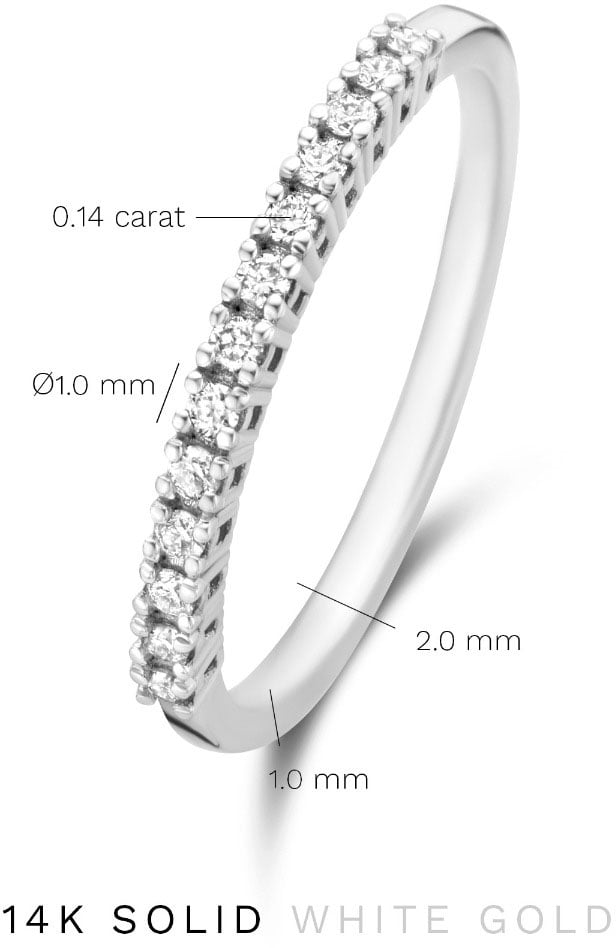 Isabel Bernard De la Paix Madeline Ring met Diamant Zilver
