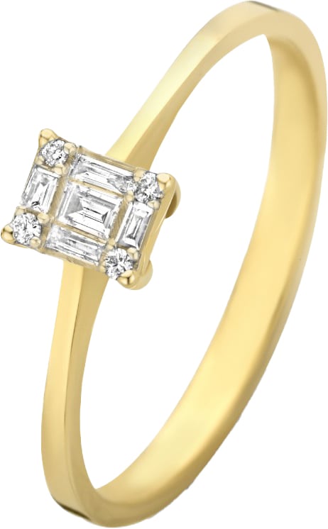 Isabel Bernard De la Paix Maxime Ring met Diamant Goud