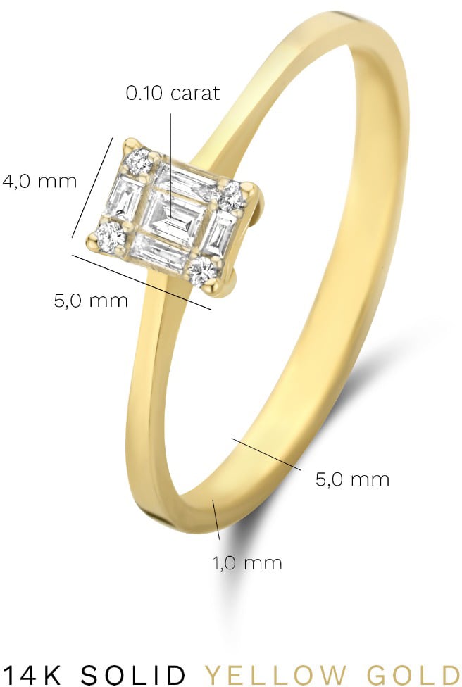 Isabel Bernard De la Paix Maxime Ring met Diamant Goud