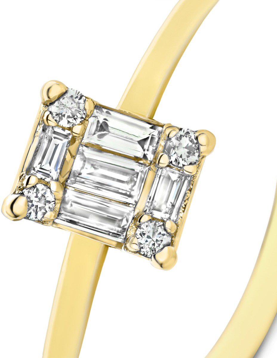 Isabel Bernard De la Paix Maxime Ring met Diamant Goud