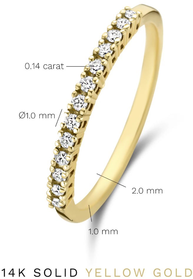 Isabel Bernard De la Paix Madeline Ring met Diamant Goud